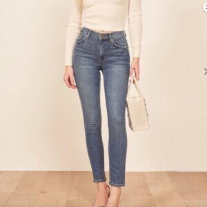 Reformation High Rise Skinny Jeans Rhine Wash Size 27